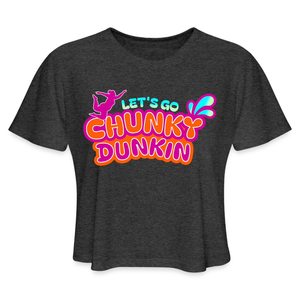 BENNETT PEACH "CHUNKY DUNKIN" Women's Cropped T-Shirt - deep heather