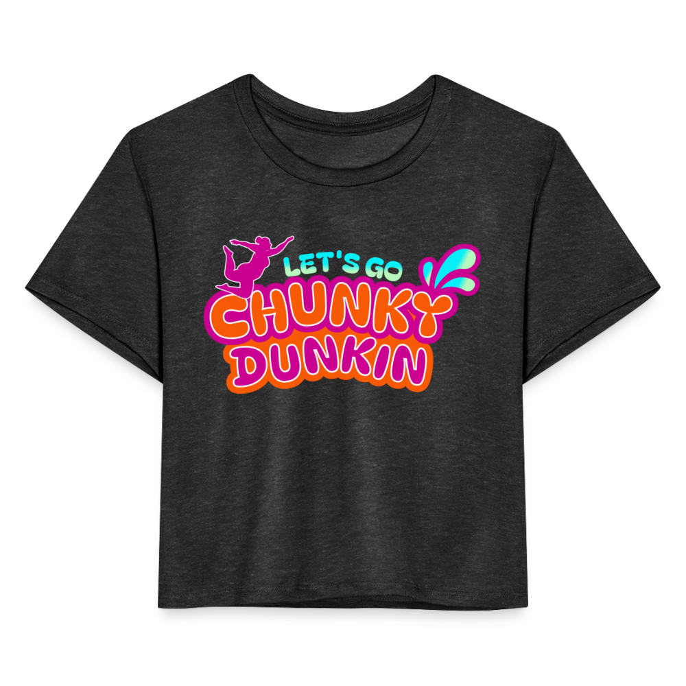 BENNETT PEACH "CHUNKY DUNKIN" Women's Cropped T-Shirt - deep heather