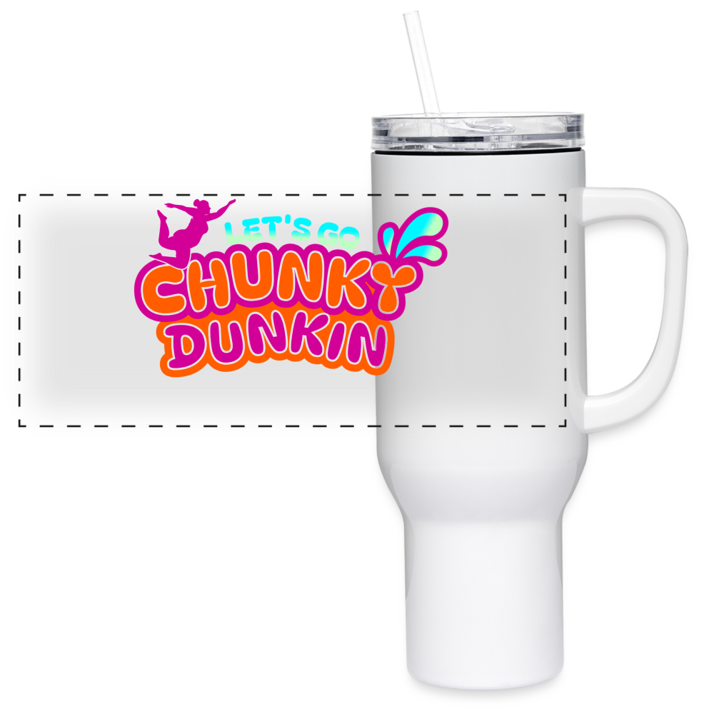 BENNETT PEACH "CHUNKY DUNKIN" 40 oz Travel Tumbler - white