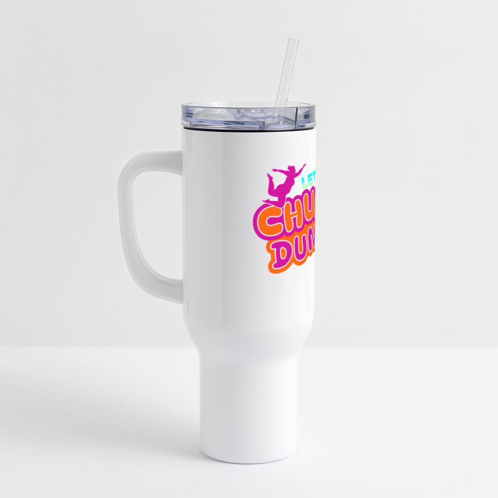 BENNETT PEACH "CHUNKY DUNKIN" 40 oz Travel Tumbler - white