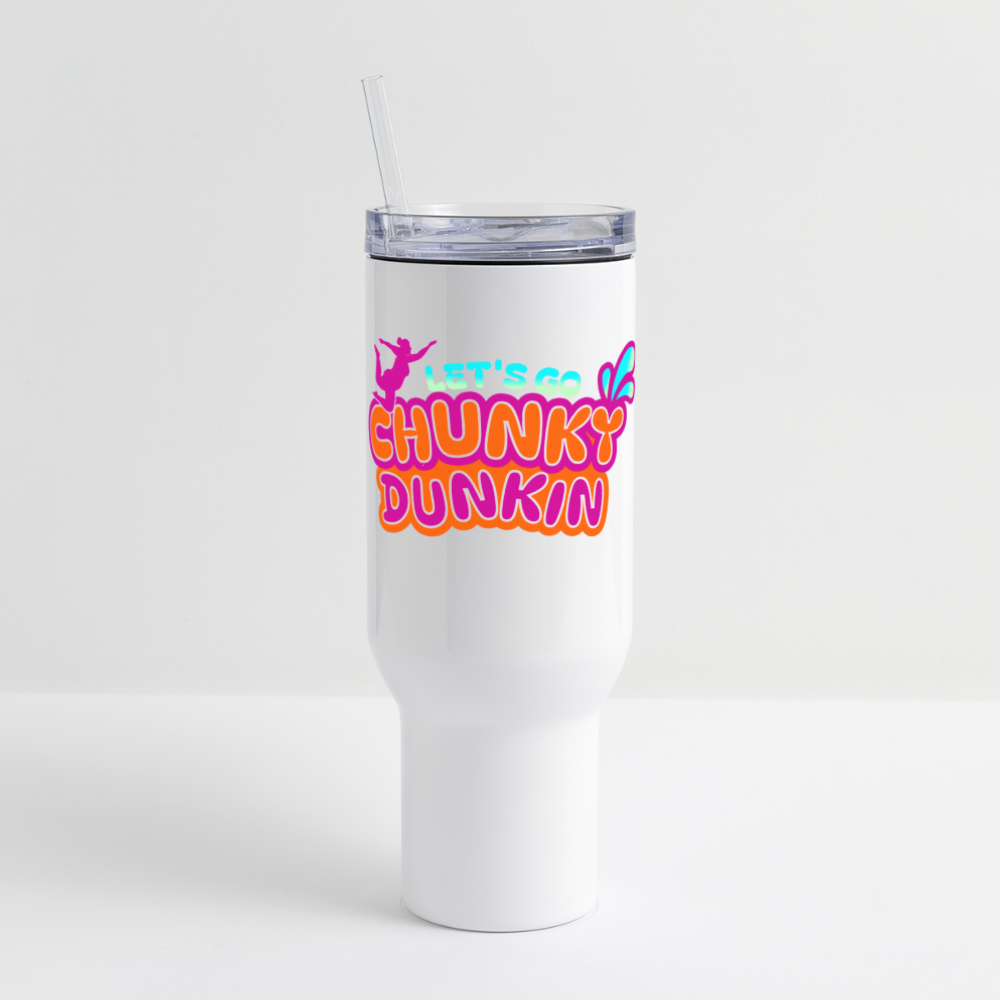 BENNETT PEACH "CHUNKY DUNKIN" 40 oz Travel Tumbler - white