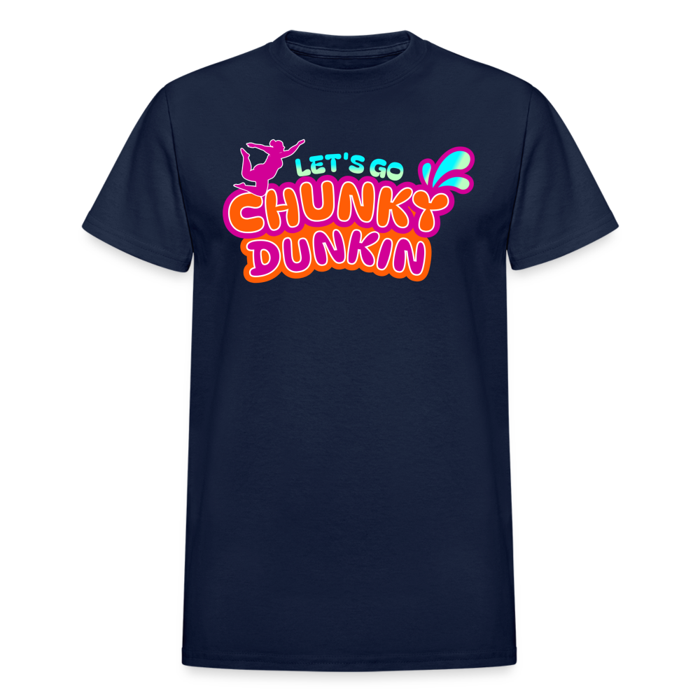 BENNETT PEACH "CHUNKY DUNKIN" Gildan Ultra Cotton Adult T-Shirt - navy