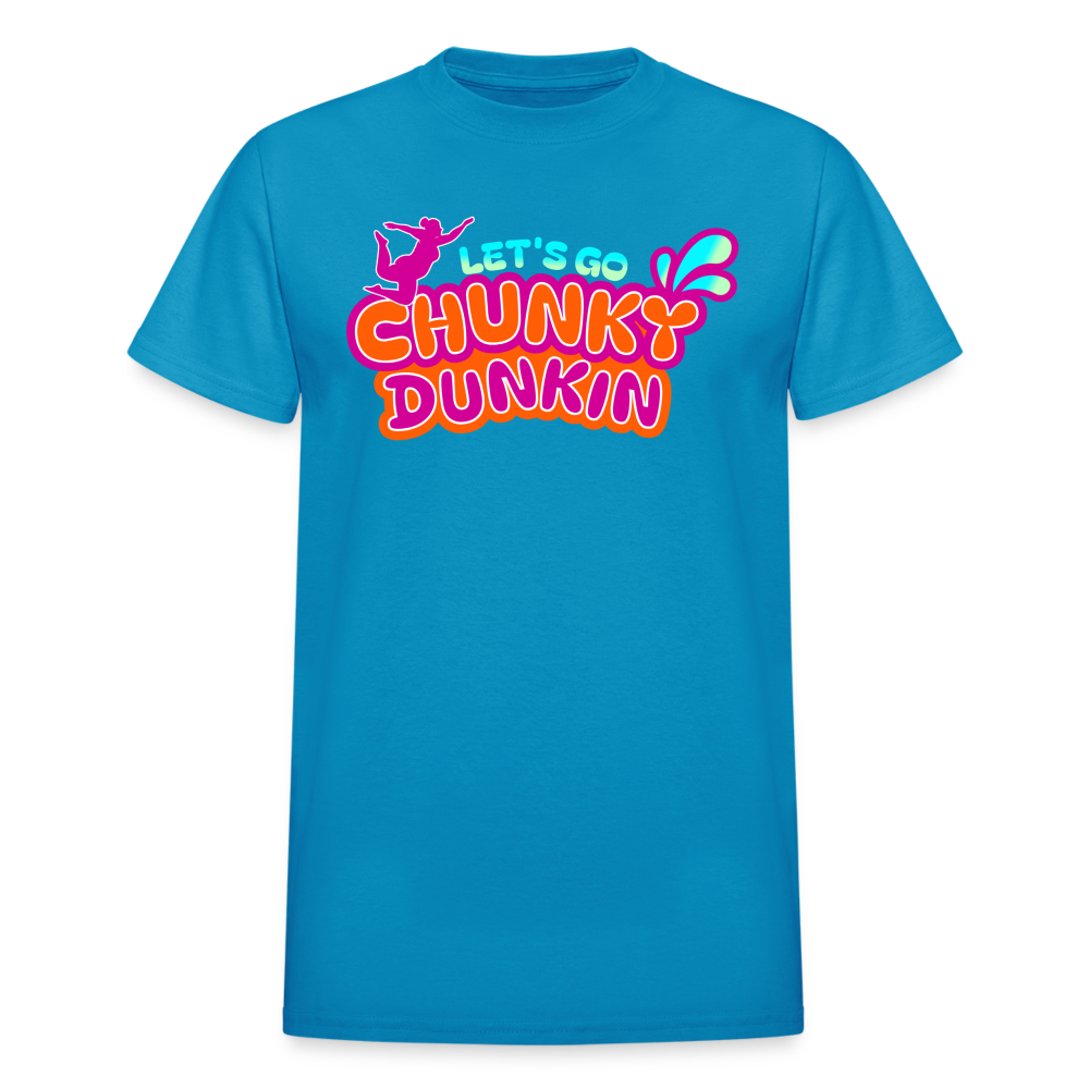 BENNETT PEACH "CHUNKY DUNKIN" Gildan Ultra Cotton Adult T-Shirt - turquoise