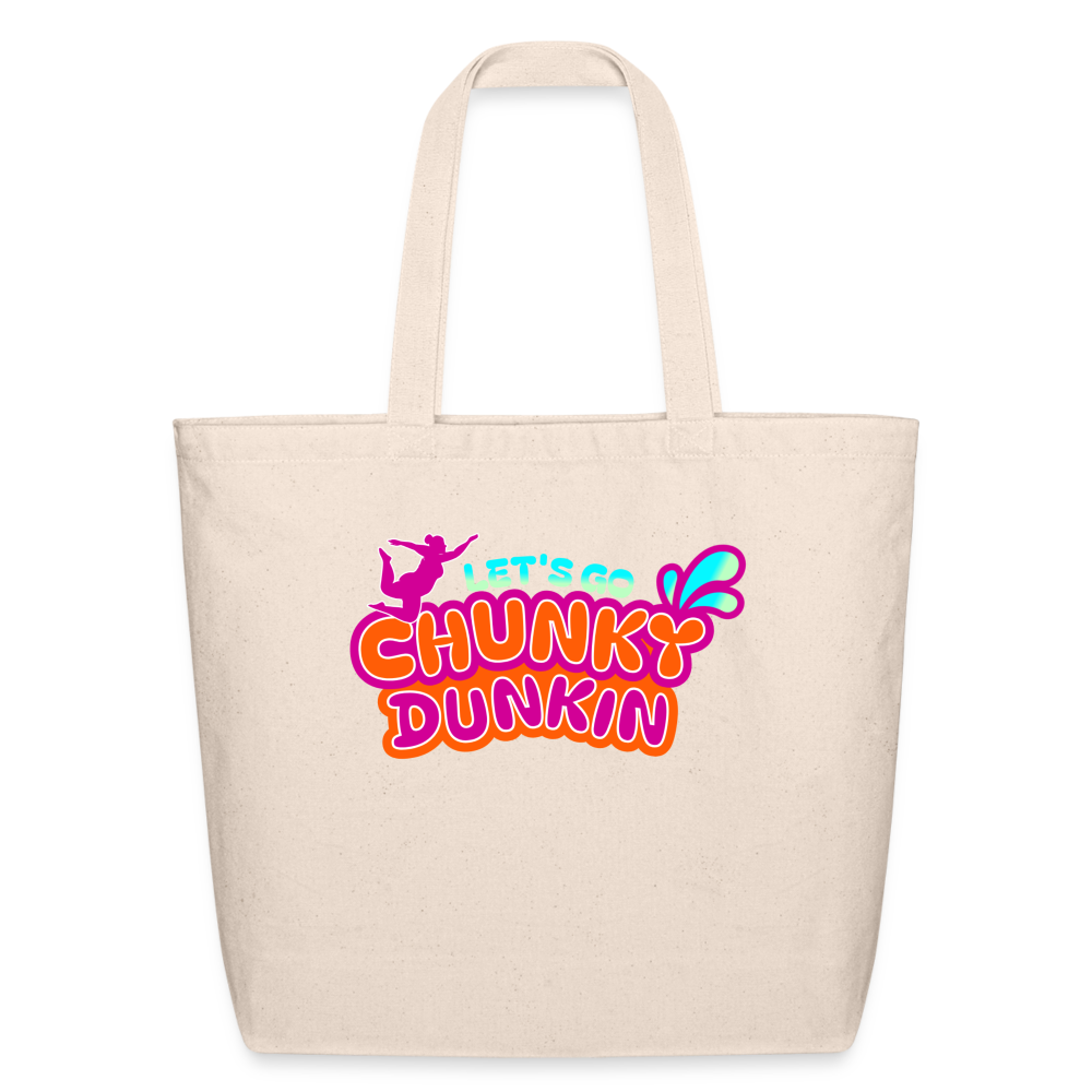 BENNETT PEACH "CHUNKY DUNKIN" Eco-Friendly Cotton Tote - natural