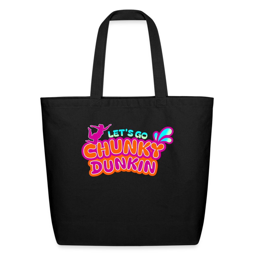 BENNETT PEACH "CHUNKY DUNKIN" Eco-Friendly Cotton Tote - black