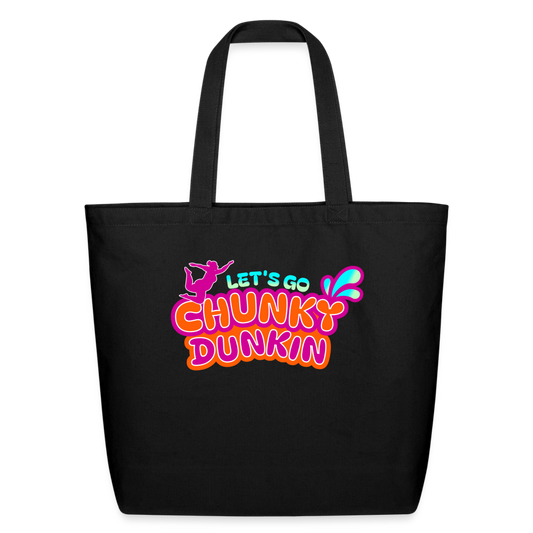 BENNETT PEACH "CHUNKY DUNKIN" Eco-Friendly Cotton Tote - black