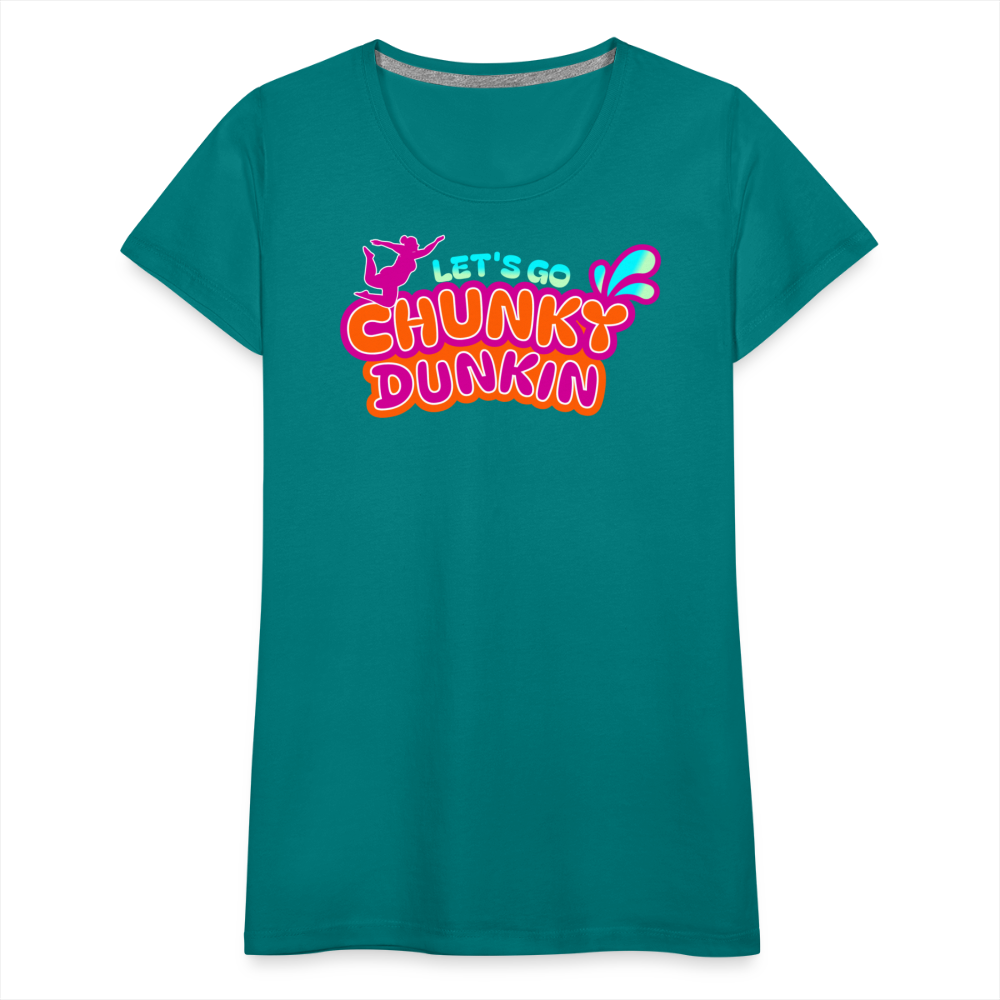 BENNETT PEACH "CHUNKY DUNKIN" Women’s Premium T-Shirt - teal