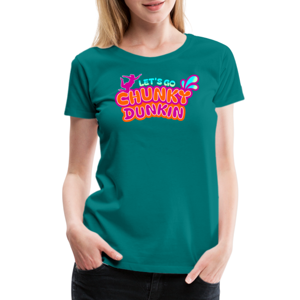 BENNETT PEACH "CHUNKY DUNKIN" Women’s Premium T-Shirt - teal