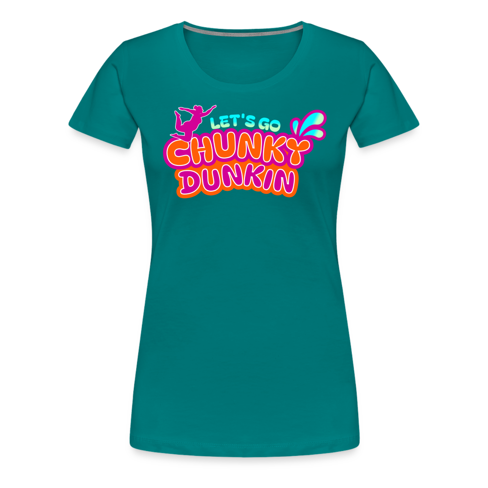 BENNETT PEACH "CHUNKY DUNKIN" Women’s Premium T-Shirt - teal