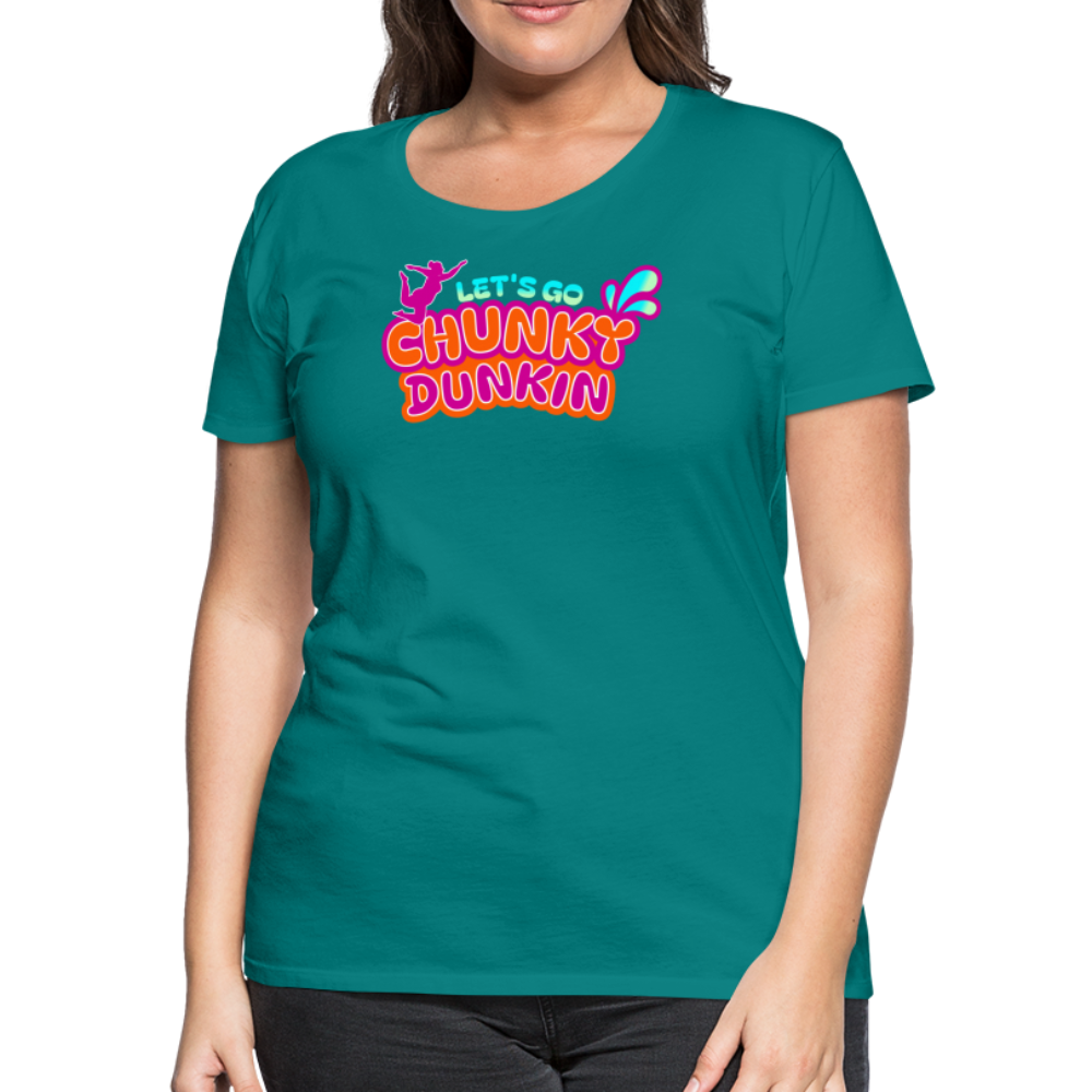 BENNETT PEACH "CHUNKY DUNKIN" Women’s Premium T-Shirt - teal