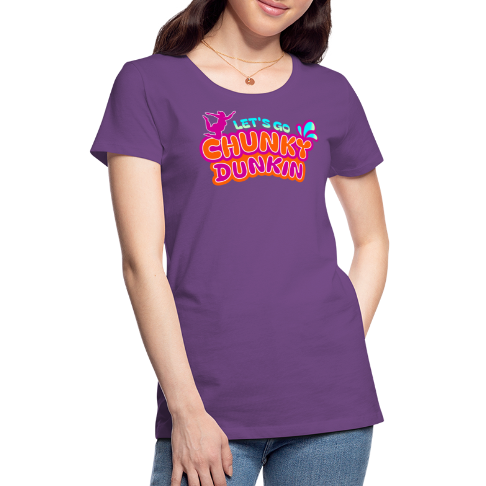 BENNETT PEACH "CHUNKY DUNKIN" Women’s Premium T-Shirt - purple