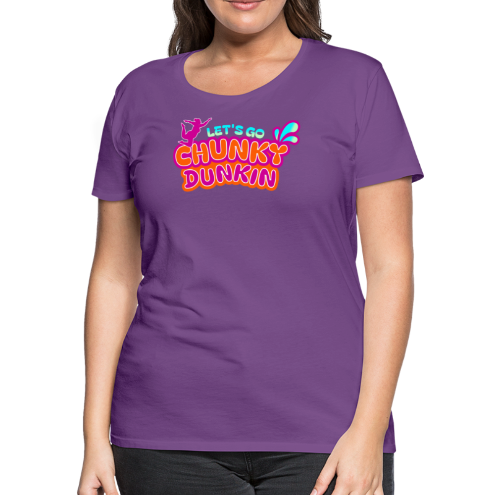 BENNETT PEACH "CHUNKY DUNKIN" Women’s Premium T-Shirt - purple