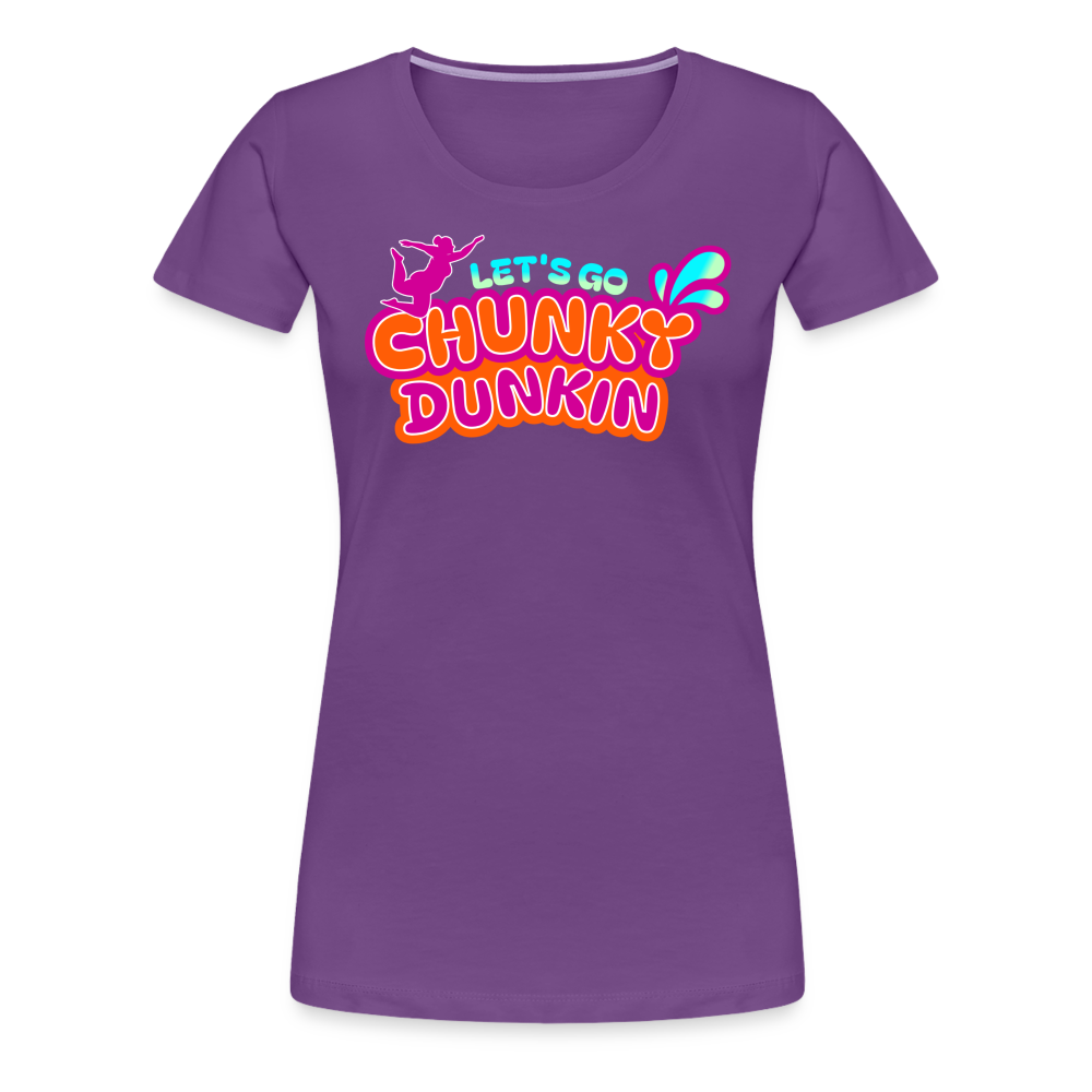 BENNETT PEACH "CHUNKY DUNKIN" Women’s Premium T-Shirt - purple