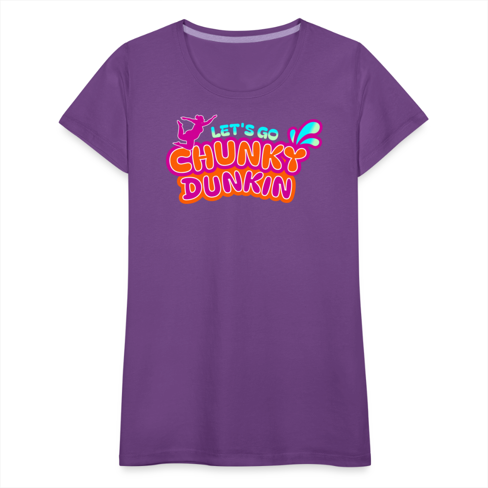 BENNETT PEACH "CHUNKY DUNKIN" Women’s Premium T-Shirt - purple