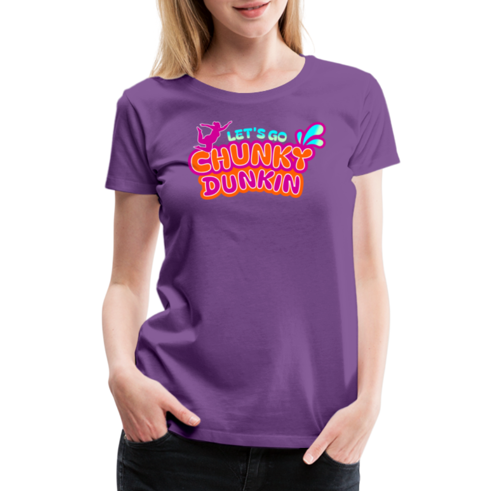 BENNETT PEACH "CHUNKY DUNKIN" Women’s Premium T-Shirt - purple