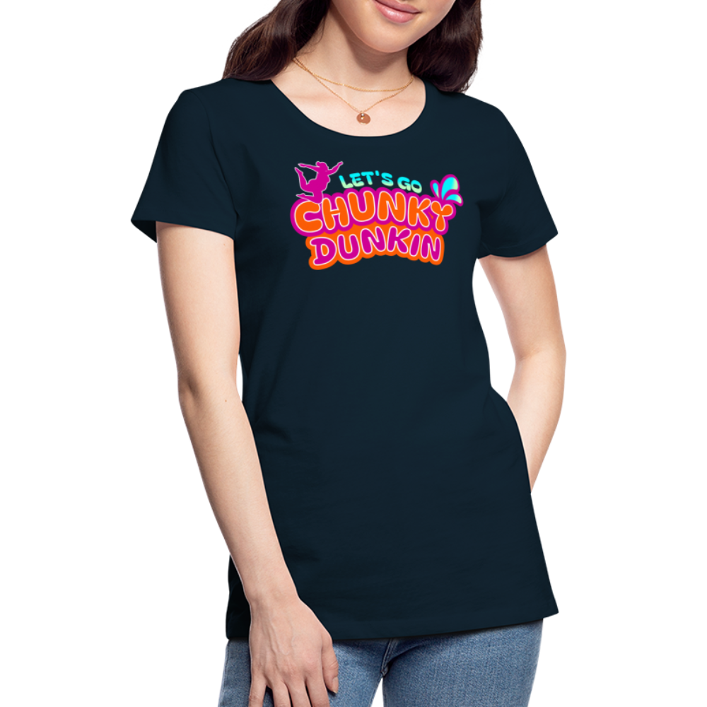 BENNETT PEACH "CHUNKY DUNKIN" Women’s Premium T-Shirt - deep navy