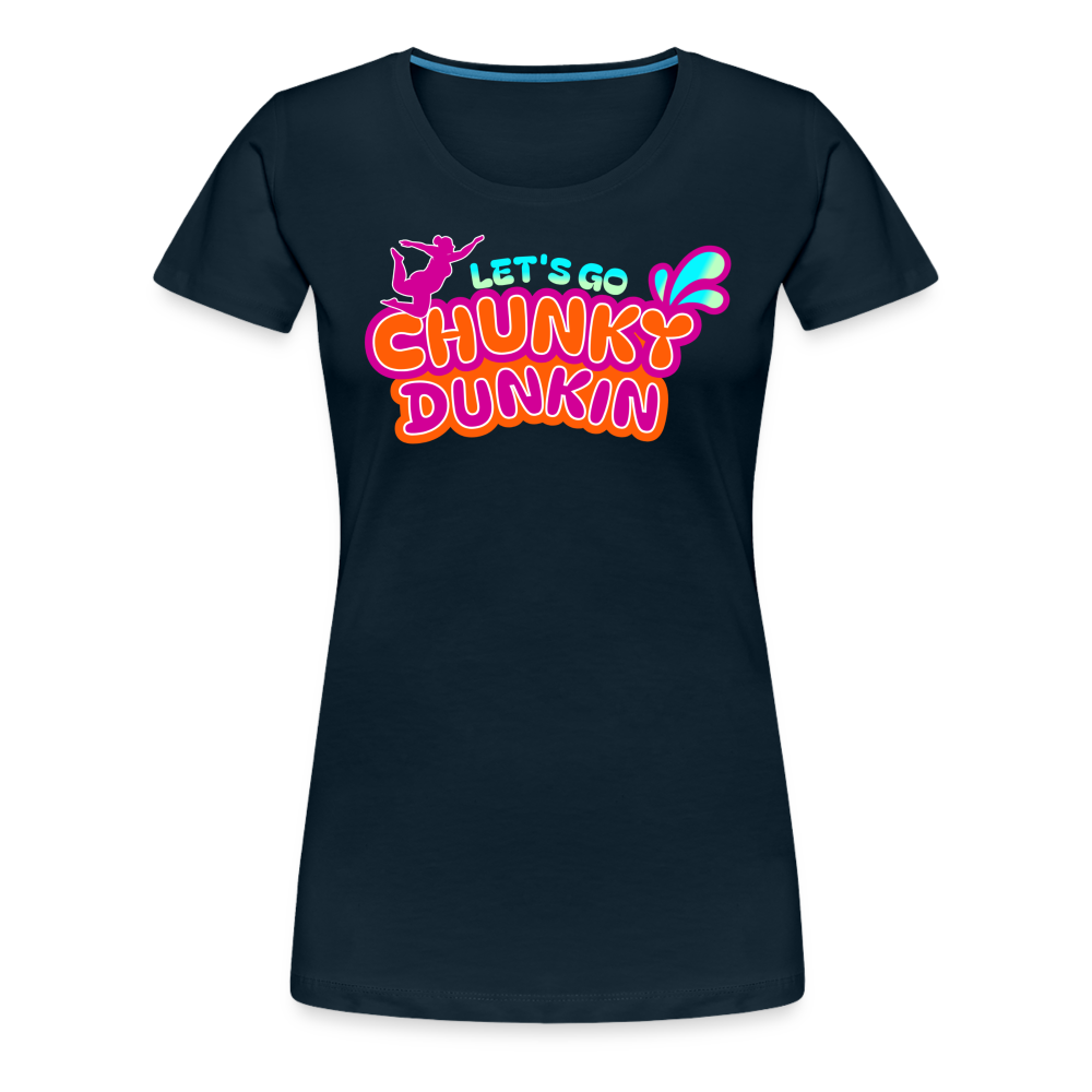 BENNETT PEACH "CHUNKY DUNKIN" Women’s Premium T-Shirt - deep navy