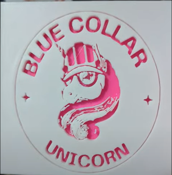 Blue Collar Unicorn Coaster *PICK YOUR COLOR*