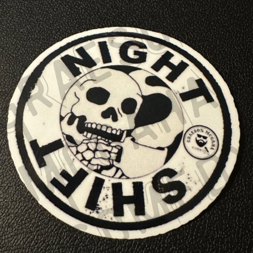 Graeson Mcgaha Comedy Night Shift Sticker-skull